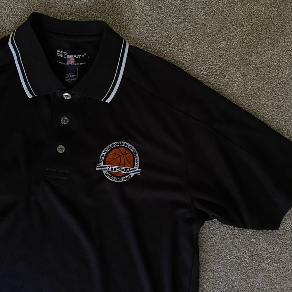 Pro Celebrity NTBOA Moisture Management 3/4 Button Down Short Sleeve Shirt Polo